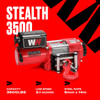 Cabrestante Stealth 3500lb 12v con cable de acero y mando a distancia inalámbrico