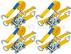 KIT of 4 TRANSPORTER WHEEL STRAPS with STEEL EYE DIVERTERS - FREE DELIVERY