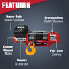 STEALTH 13500LB 12v WINCH WITH SYNTHETIC ROPE AND WIRELESS REMOTE