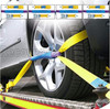 KIT of 4 CAR TRANSPORTER WHEEL STRAPS with SOFT DIVERTERS - FREE DELIVERY