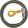 WIRE WINCH ROPE 10MM X 20M WITH SWIVEL SELF-LOCKING HOOK