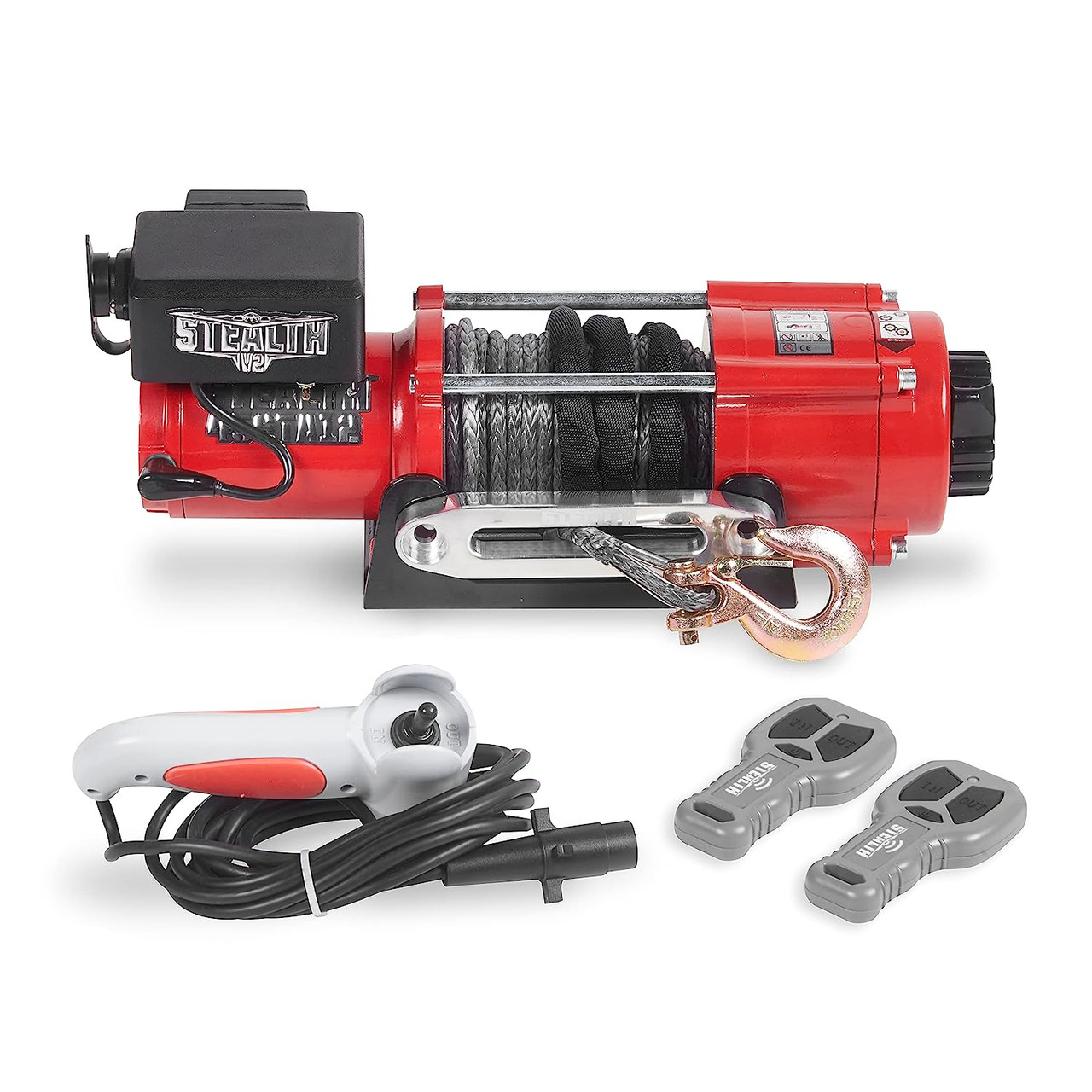 STEALTH 4500LB 12v WINCH WITH SYNTHETIC ROPE AND WIRELESS REMOTE