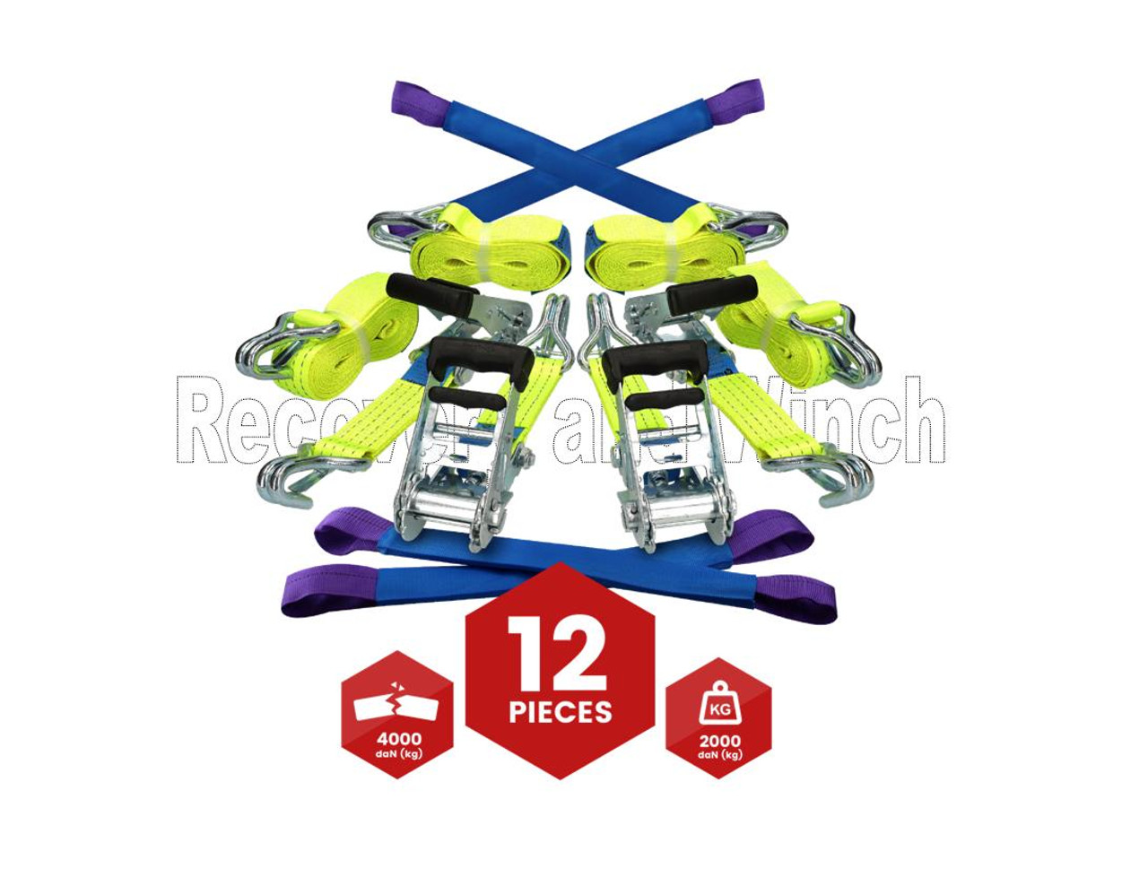 KIT of 4 HiVis TRANSPORTER WHEEL STRAPS with REFLECTIVE STRIPES 