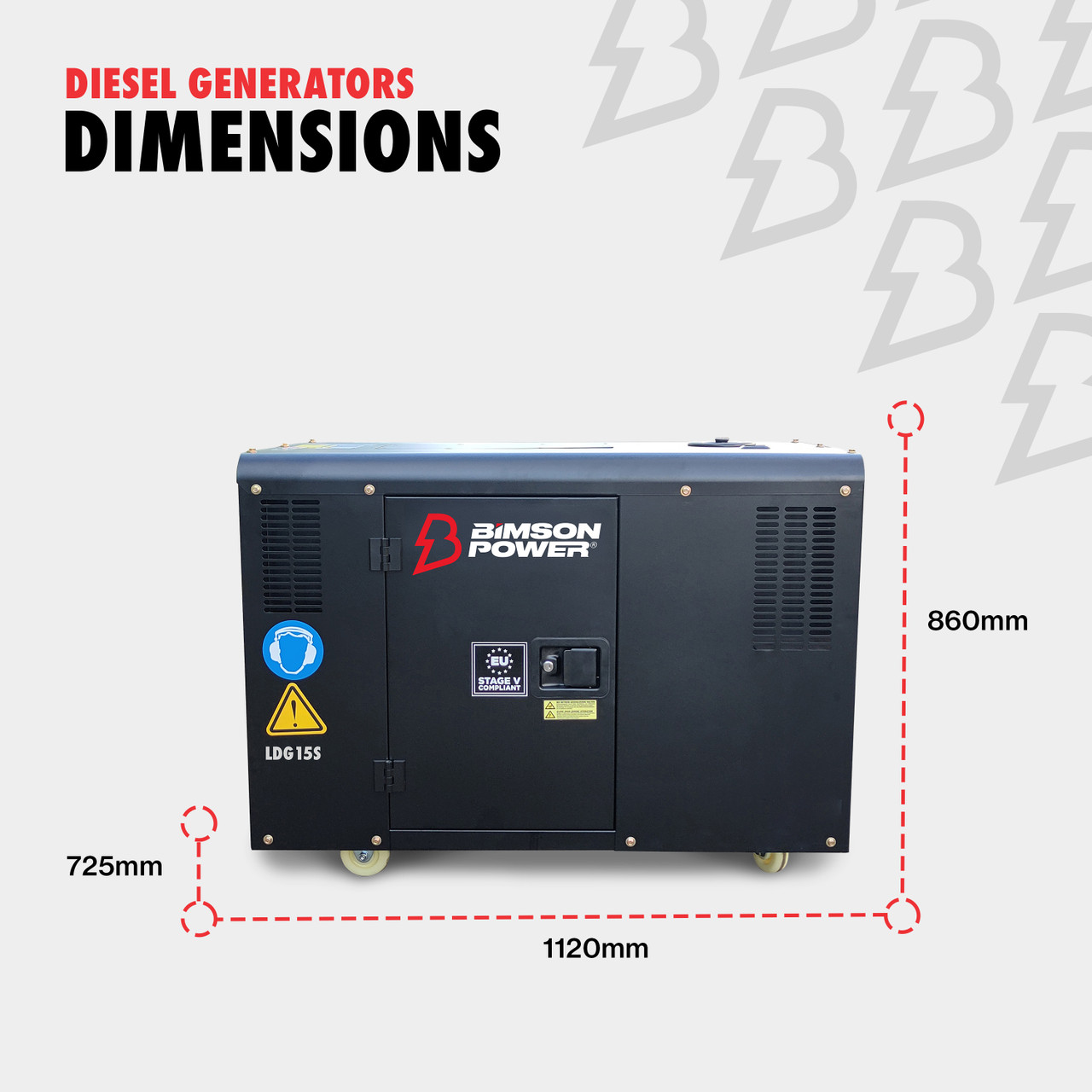 Warrior LDG15S3 15 kVA 3-Phase Silent Diesel Generator | Electric Start ...