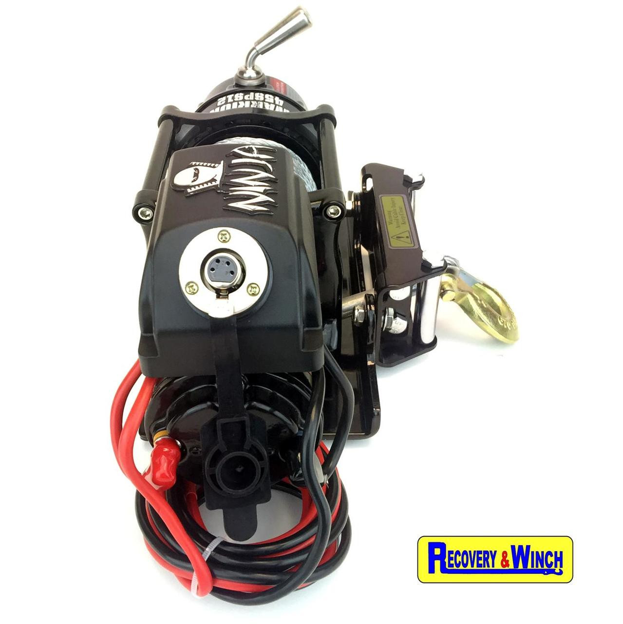 WARRIOR NINJA 4500LB 12V ELECTRIC WINCH with STEEL ROPE