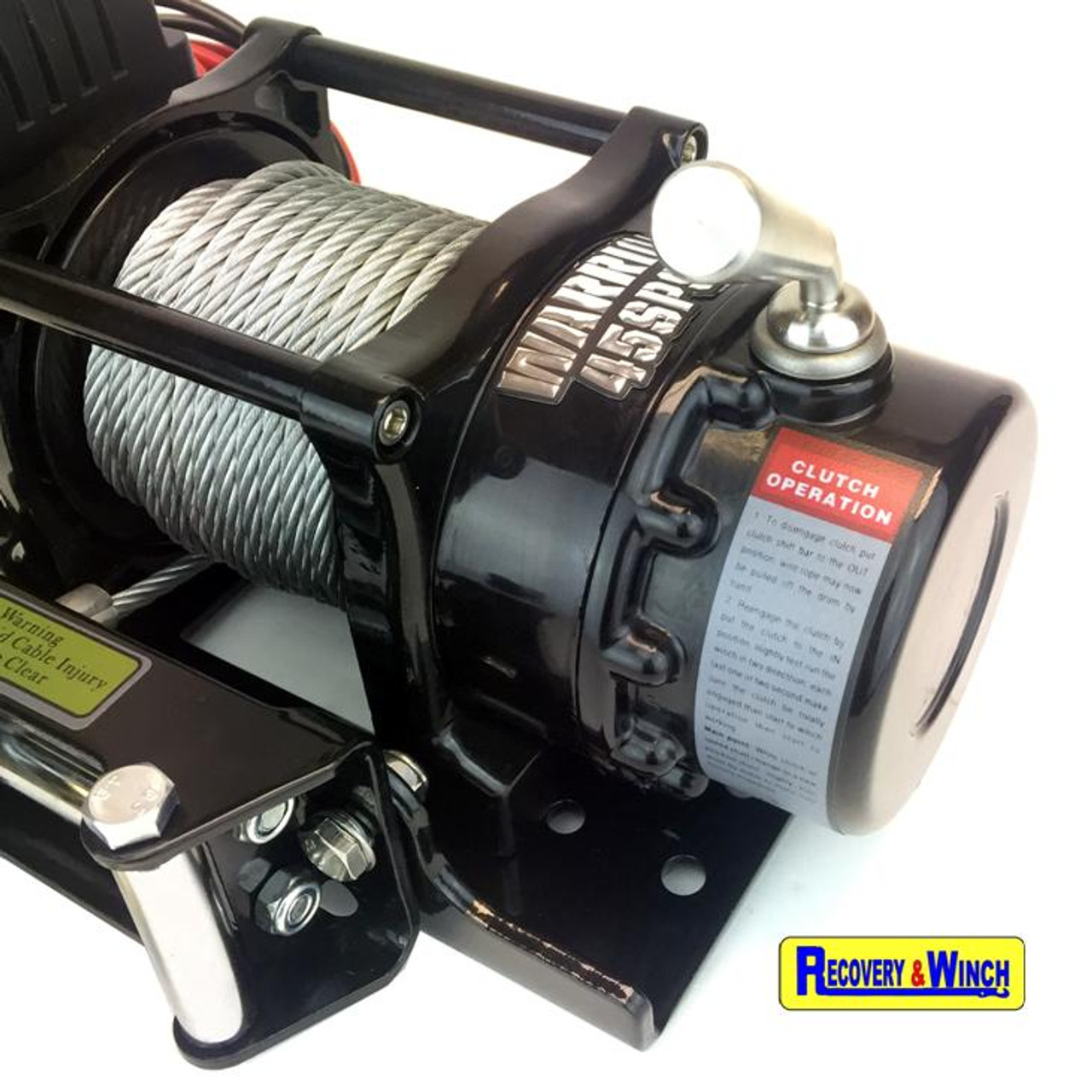 WARRIOR NINJA 4500 24V ELECTRIC WINCH with STEEL ROPE