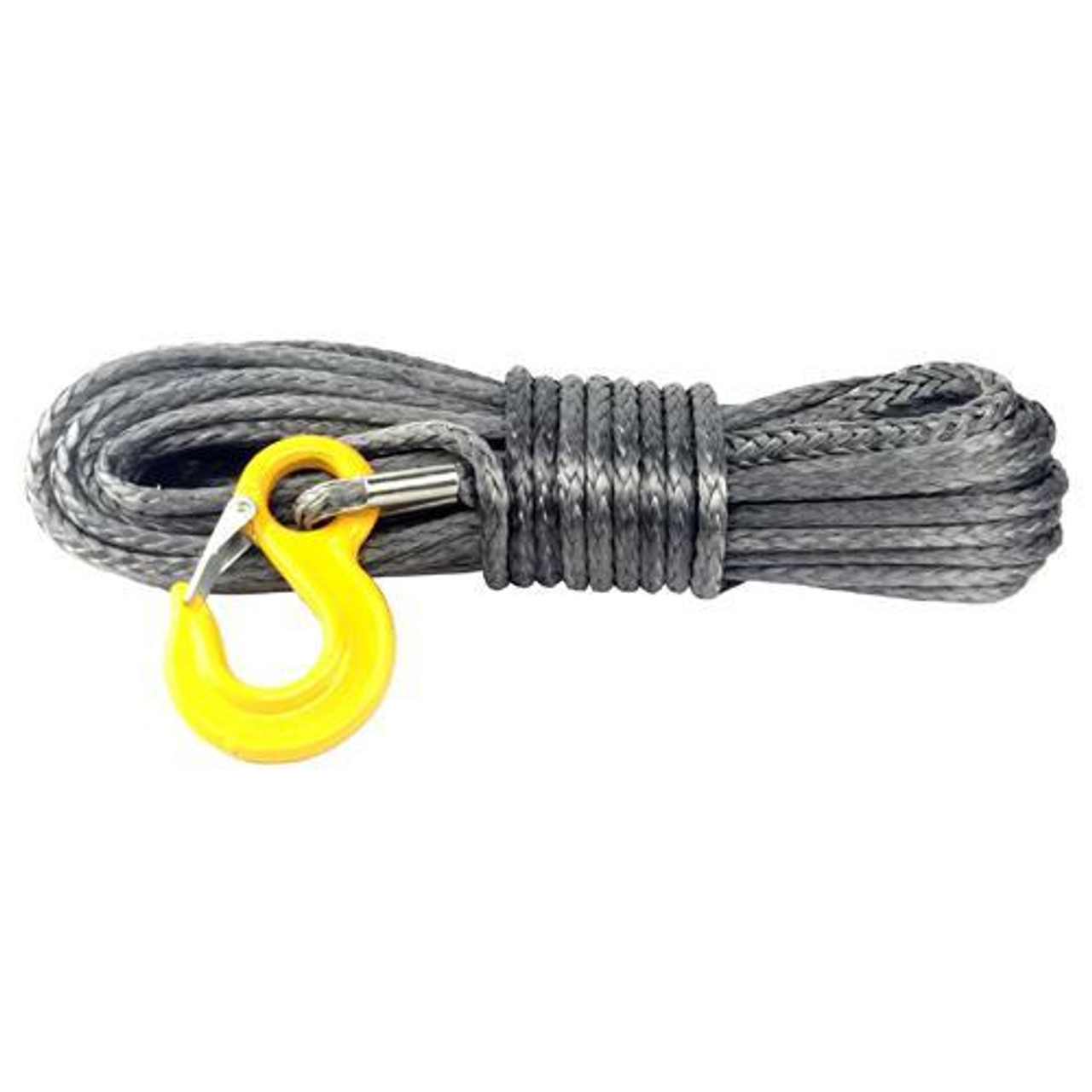 8mm synthetic winch rope with hook