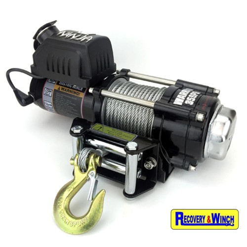 WARRIOR NINJA 3500LB 12V ELECTRIC WINCH with STEEL CABLE