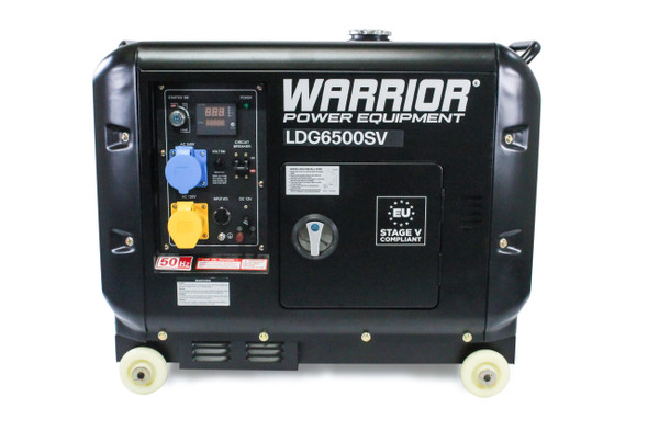 Generatore diesel portatile silenzioso Warrior LDG6500SV da 6,25 kVA di Bimson Power – immagine principale del prodotto