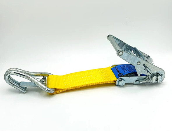 Short Handle Ratchet with 150mm Strap and Spring Loaded Claw Hook