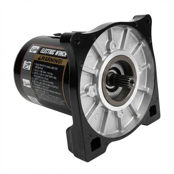 CPS45-001 12v Warrior Ninja 4500 Winch Motor Recovery and Winch - Right View