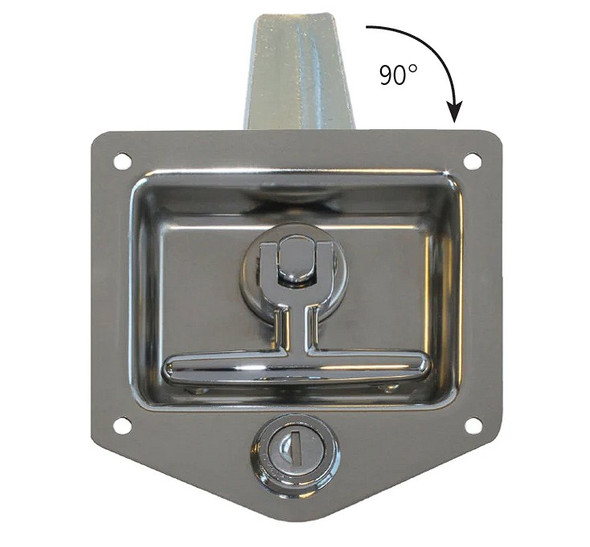 Serratura con maniglia a T in acciaio inox