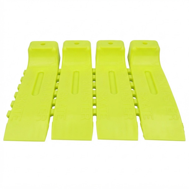 RE086 Wreckmaster "Slippery Jim's" Neon Wheel Skates - Front View
