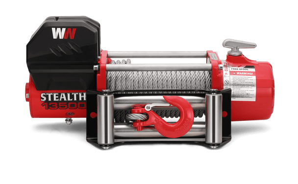 Guincho Stealth 13500 lb 24v com cabo de aço e controlo remoto sem fios