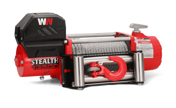 Guincho Stealth 13500 lb 24v com cabo de aço e controlo remoto sem fios