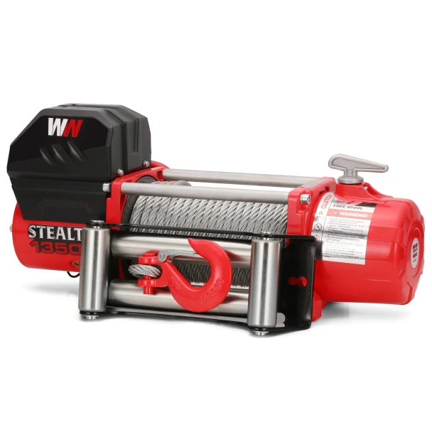 Guincho Stealth 13500 lb 24v com cabo de aço e controlo remoto sem fios
