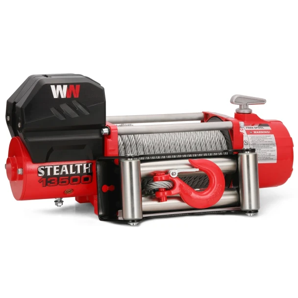 Guincho Stealth 13500 lb 24v com cabo de aço e controlo remoto sem fios