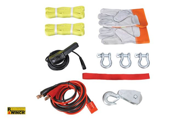 Kit de cabrestante portátil Warrior Trojan de 1814 kg – eléctrico de 12 V, cable sintético – vista del producto 6