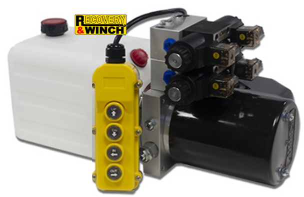 Hydraulic Power Unit Pack Twin Double Acting 12V