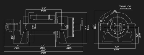 Warrior 13JR Argano idraulico industriale da 13 tonnellate