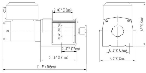 Warrior Ninja C2000 Treuil électrique 12v avec câble synthétique