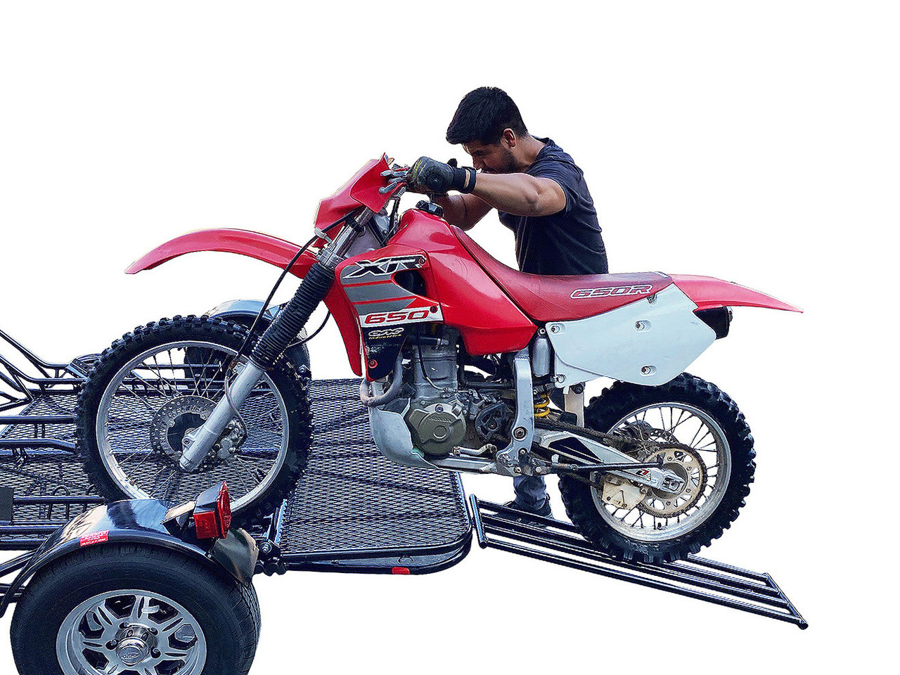 Stand-Up Folding Trailer for Sport and Dirt Bikes The USA