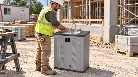 Portable Hand Washing Stations for Construction Sites and Temporary Work Areas
