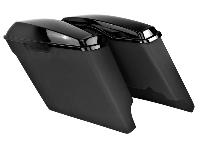 Advan Vivid Black Stretched Saddlebags Extended Bottoms For 93-13 Advan Vivid Black Stretched Saddlebags Extended Bottoms For 93-13