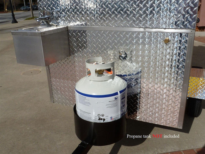 Heritage hot dog cart propane tank