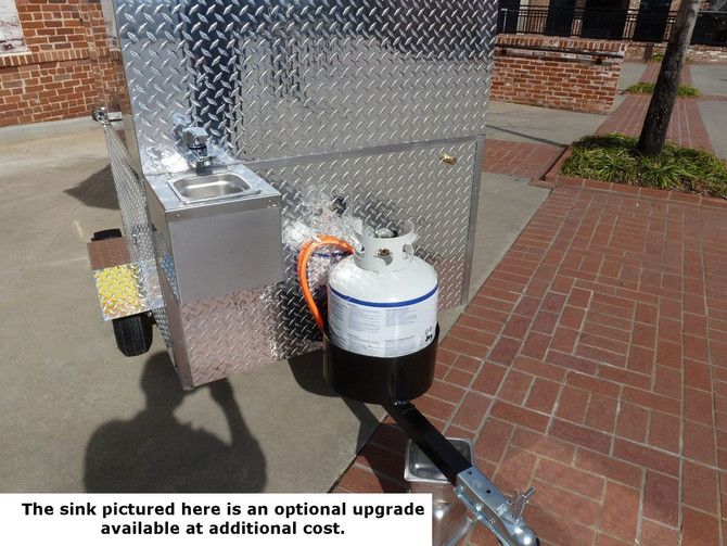 Optional sink upgrade for Cash Calf Hot Dog Cart