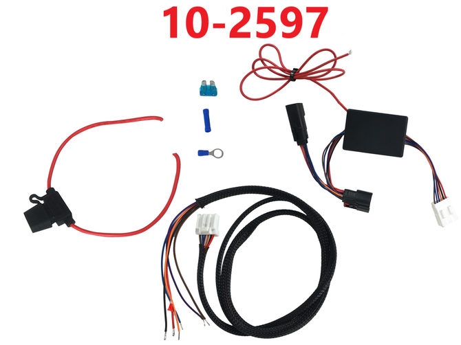 Plug-n-Play Wiring Harness for H-D Motorcycles with Vertical layout of trailer wiring components