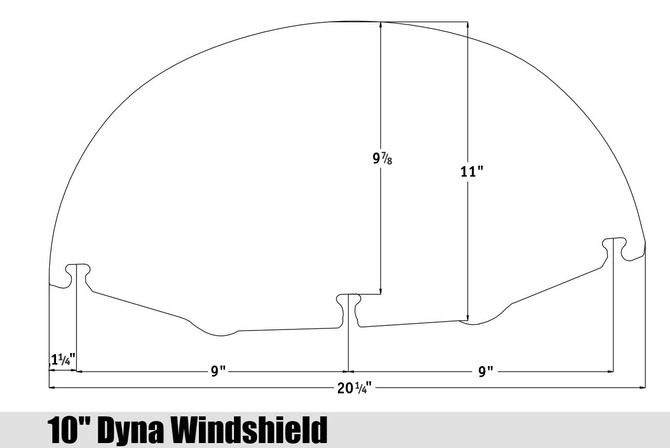10" Fairing Windshields Measurement Brackets