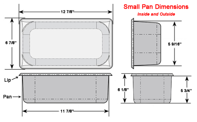  Concession Sink 3 Compartment dimension view 