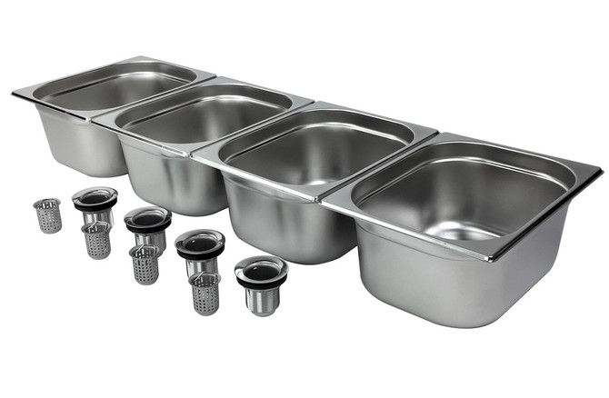 Concession Sink 4 Compartment Portable Stand Food Truck Trailer 4 Large  Side view