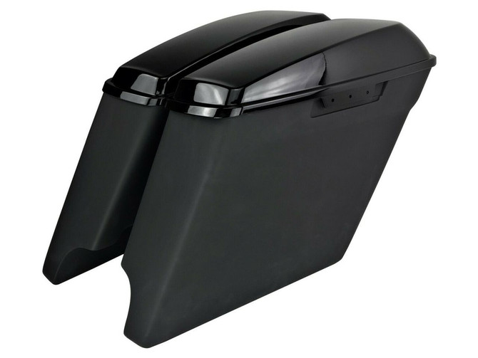 2014+ Extended Saddlebags / Lids and  Fender  Both WITH Cutouts angled view