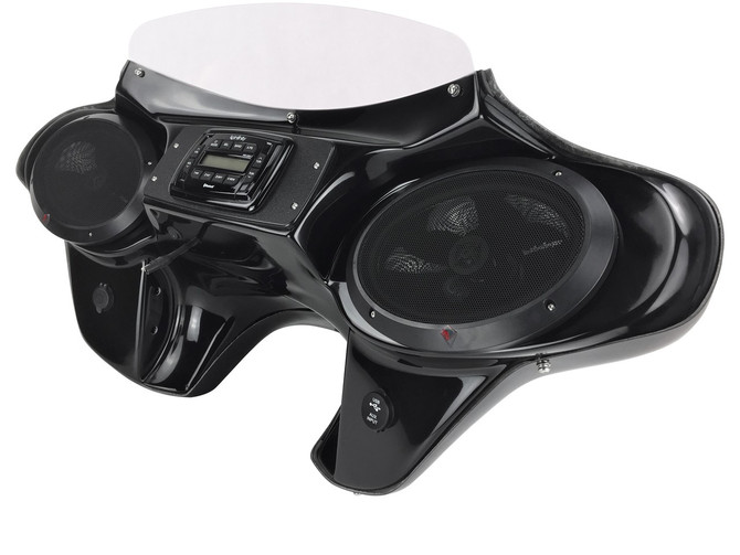 Light gray motorcycle windshield with a clip-on attachment, featuring a curved design for aerodynamics and rider protection, displayed on a plain background