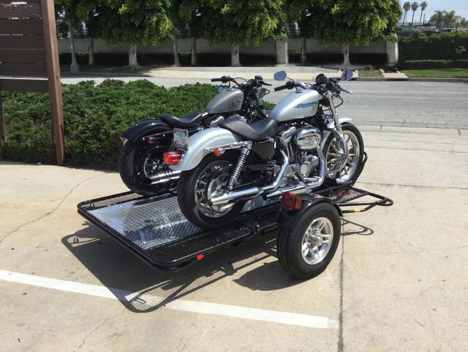  Trinity MT3 3 Rail Motorcycle Trailer hauling ATV