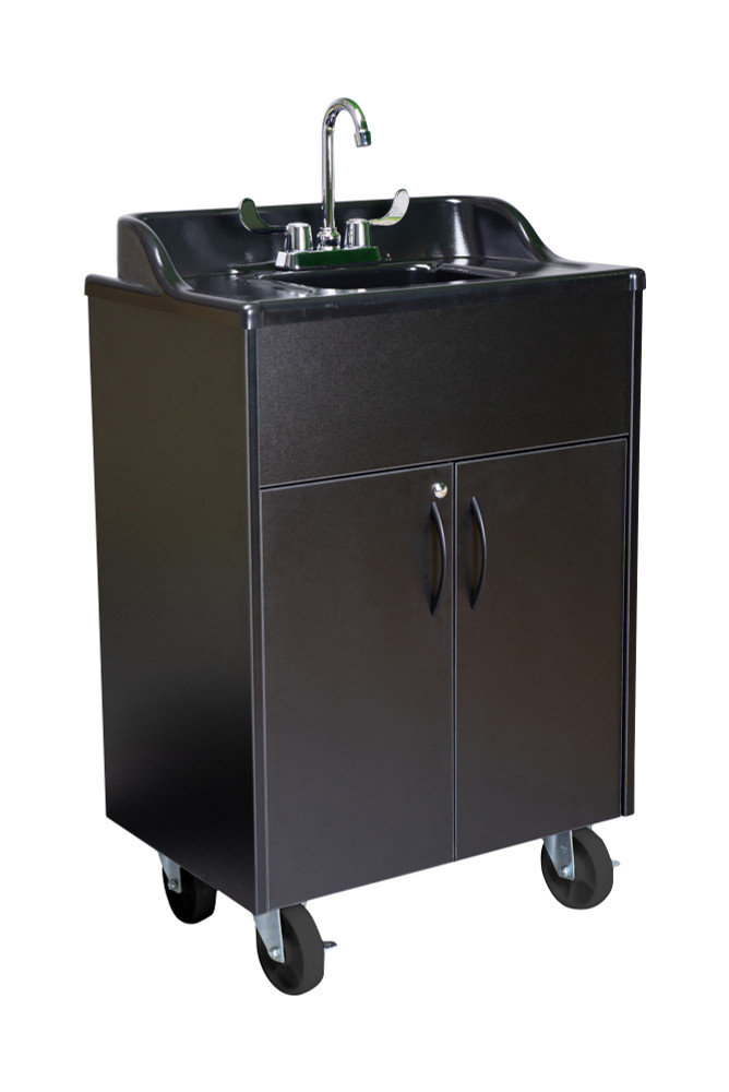 Black Cabinet with Black Top Side angled 