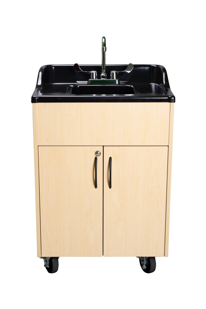  Maple Cabinet with Black Top Front View