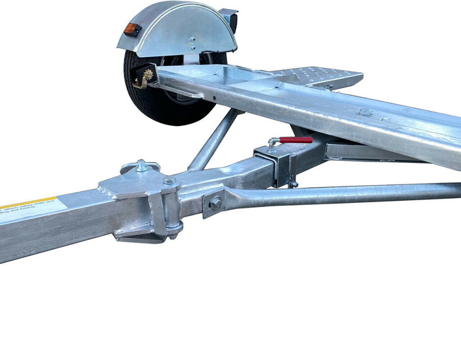  Galvanized Stow and Go Folding Car Tow Dolly Inside view