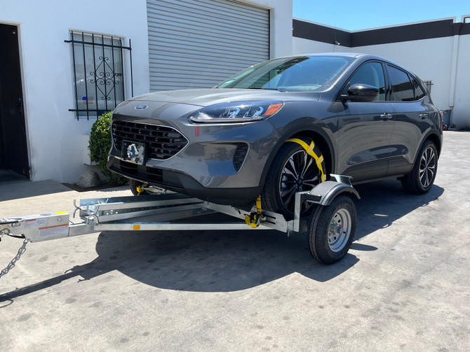 Galvanized EZ Haul Car Tow Dolly Front View