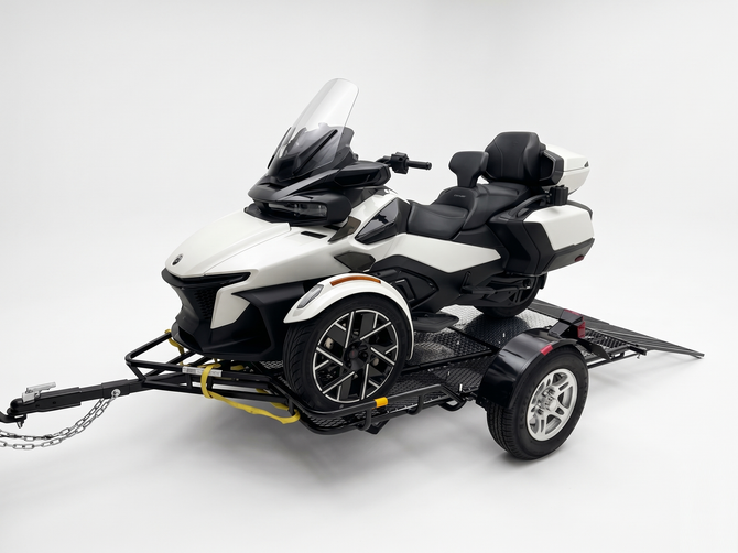 Can Am Spyder on Tri-Ride trike motorcycle trailer