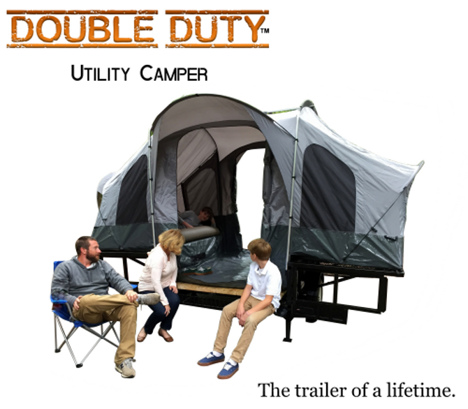 Double Duty Utility Motorcycle Camper Trailer