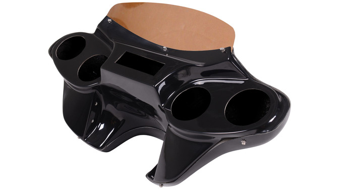 Kawasaki Vulcan 1500 Fairing 4x5.25 speaker inside angled tinted