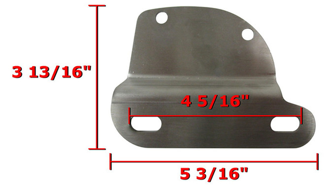 Dyna Wide Glide & Breakout Batwing Fairing Mounting Bracket Dimensions