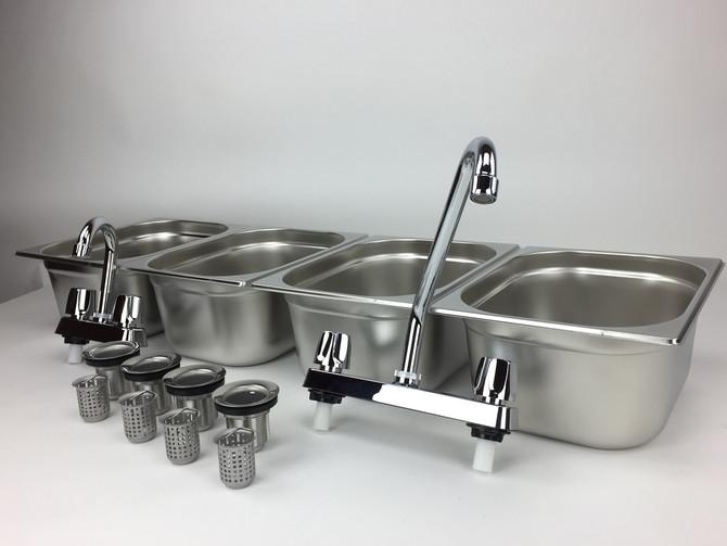 Concession Sink 4 Compartment Portable Food Truck Trailer 