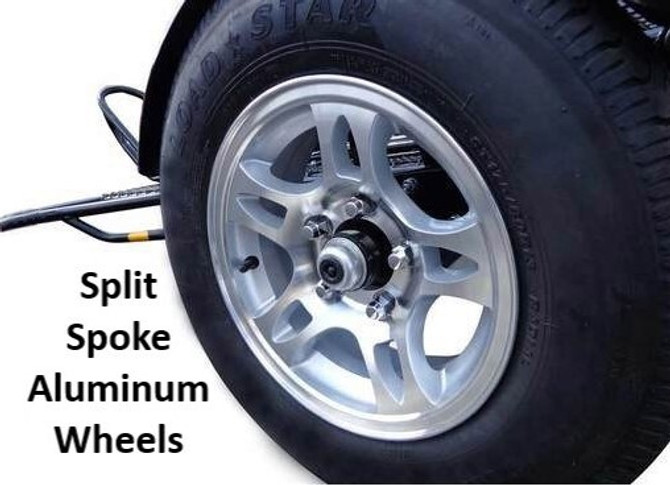 Split spoke aluminum wheels