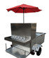 The Big One hot dog cart rear view with back shelf