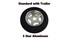 Lumina Diamond Motorcycle Trailer Wheel