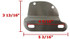 Harley Davidson Softail Standard  mounting bracket dimensions